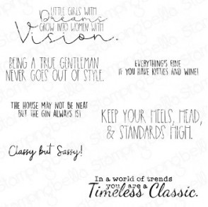 TIMELESS CLASSIC SENTIMENT SET (7 RUBBER STAMPS)